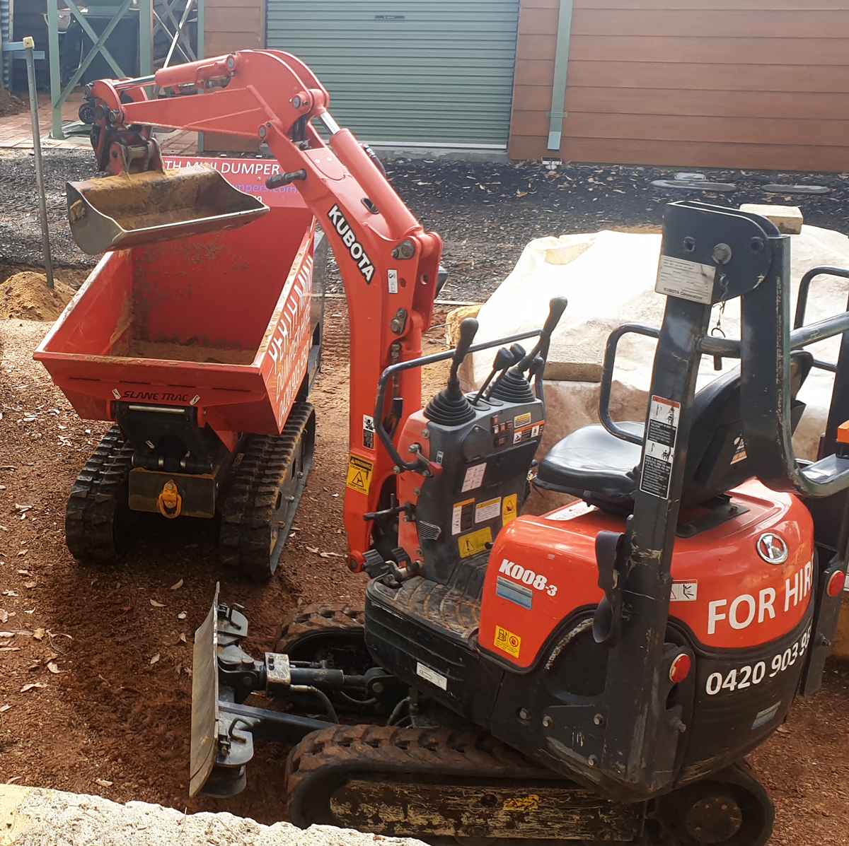 Keep the site safe and tidy with a mini dumper
