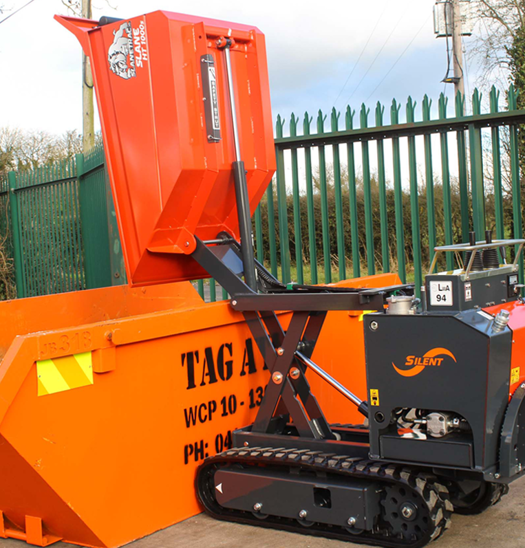 Perth Mini Dumper Hire Diesel Mini Dumper 750mm wide. 1.3m lift and